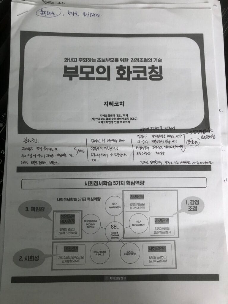 강동구 어린이회관 부모교육 부모의 화코칭